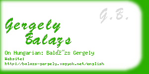 gergely balazs business card